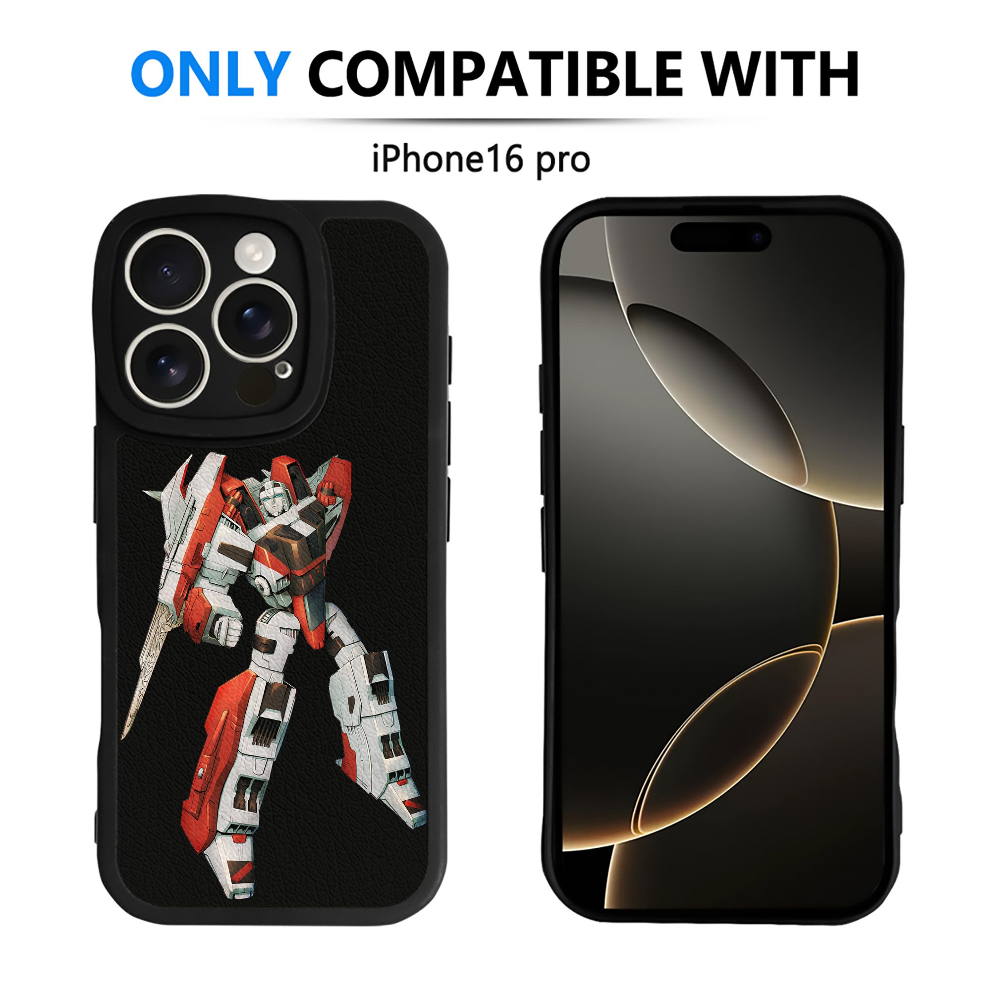 （画像用） Transformers トランスフォーマー 【iPhone 16シリーズ対応】シリコンスマホケース（レザー調） 材質：シリコン